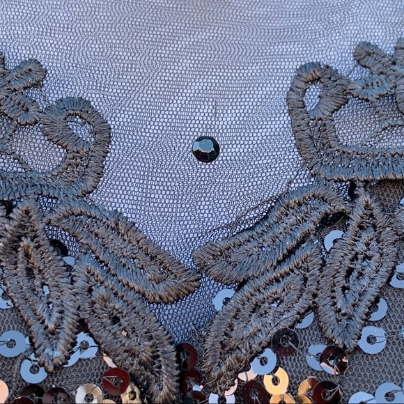 Sarah Bridal Black Mesh Sequence Maxi Dress | 14 - Picture 9 of 12